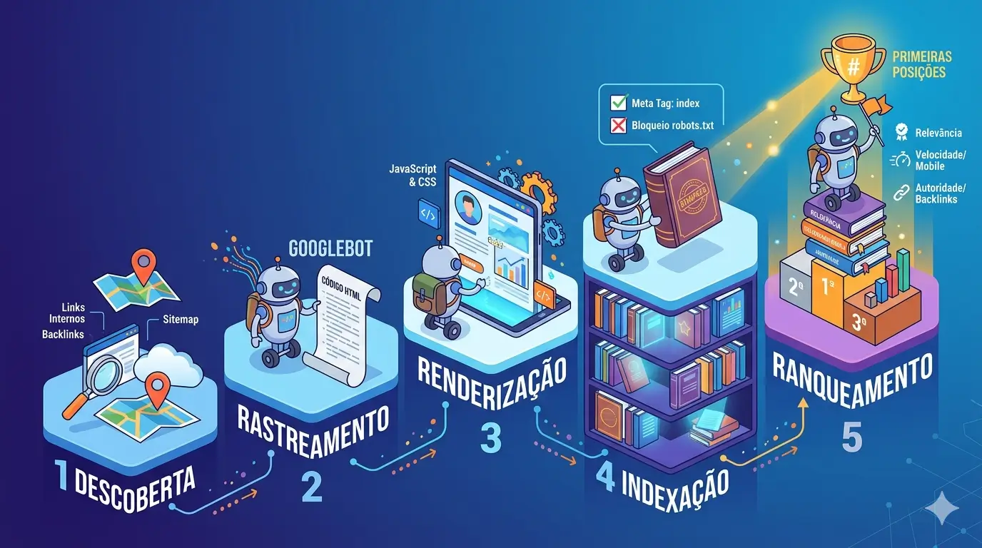 5 Etapas para que o Google ranqueie sua página